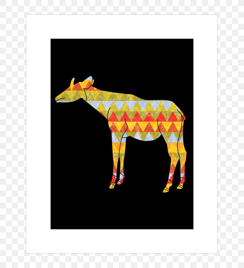 Okapi Giraffe T-shirt Hoodie, PNG, 740x900px, Okapi, Crew Neck, Design By Humans, Fauna Of Africa, Giraffe Download Free