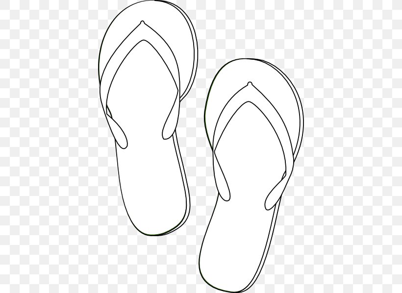 Slipper Flip-flops Sandal Drawing Clip Art, PNG, 420x598px, Slipper, Area, Black And White, Drawing, Face Download Free
