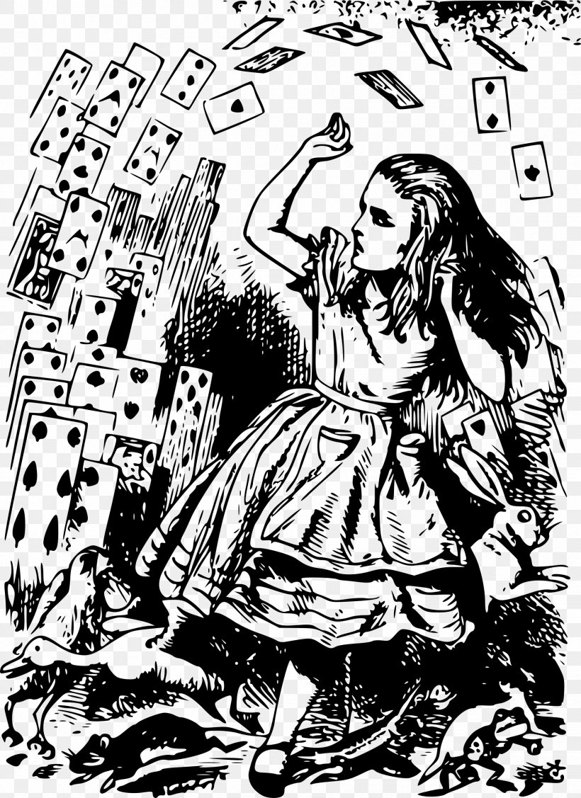 Alice's Adventures In Wonderland Through The Looking-Glass, And What Alice Found There Queen Of Hearts, PNG, 1746x2400px, Alice S Adventures In Wonderland, Art, Black And White, Book, Book Illustration Download Free