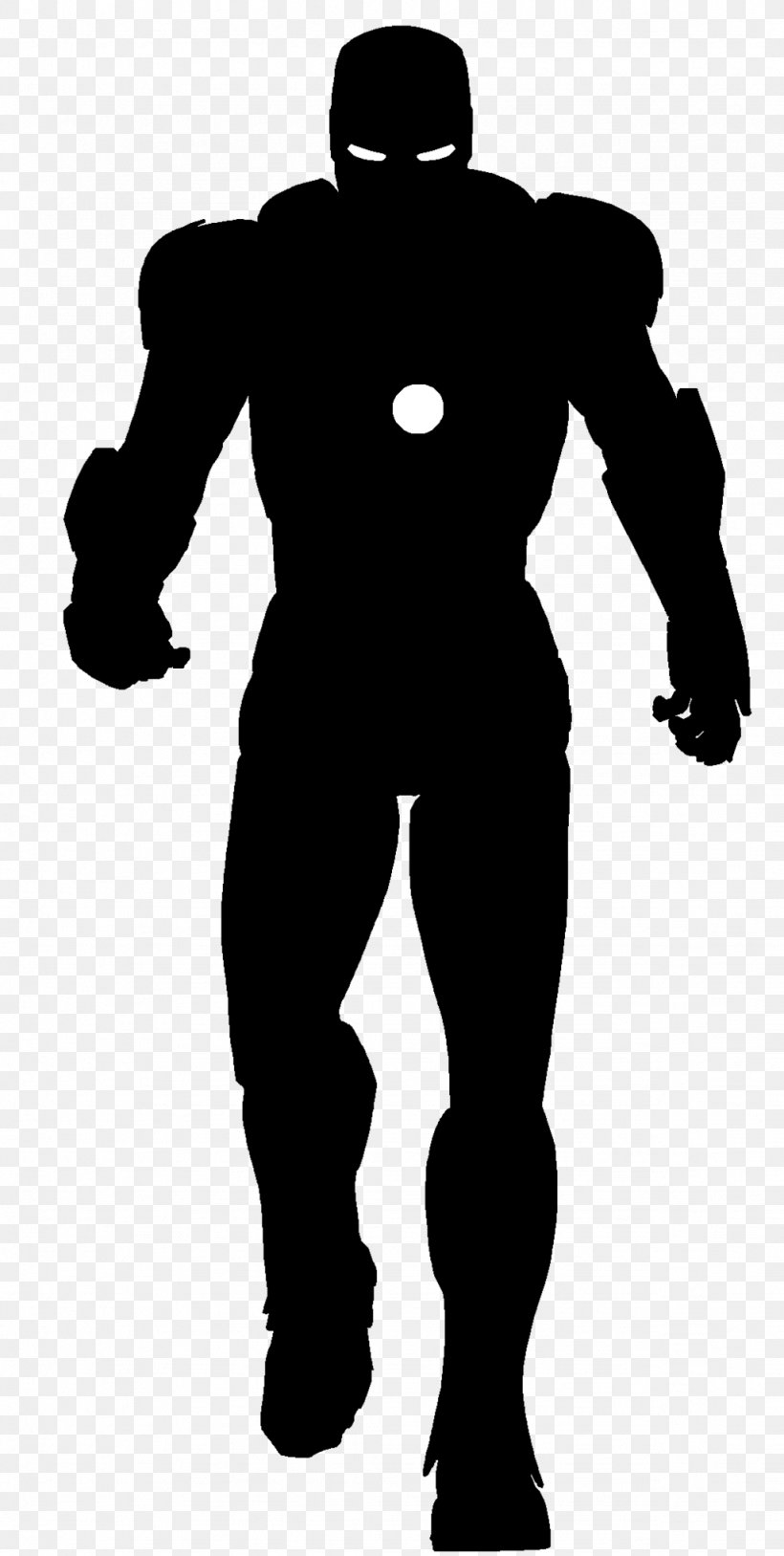 Iron Man Silhouette Superhero, PNG, 1024x2032px, Iron Man, Avengers, Black, Black And White, Comics Download Free