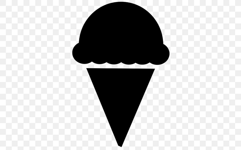 Ice Cream Cones Sundae Cupcake Frosting & Icing, PNG, 512x512px, Ice Cream Cones, Black And White, Cream, Cupcake, Dairy Products Download Free