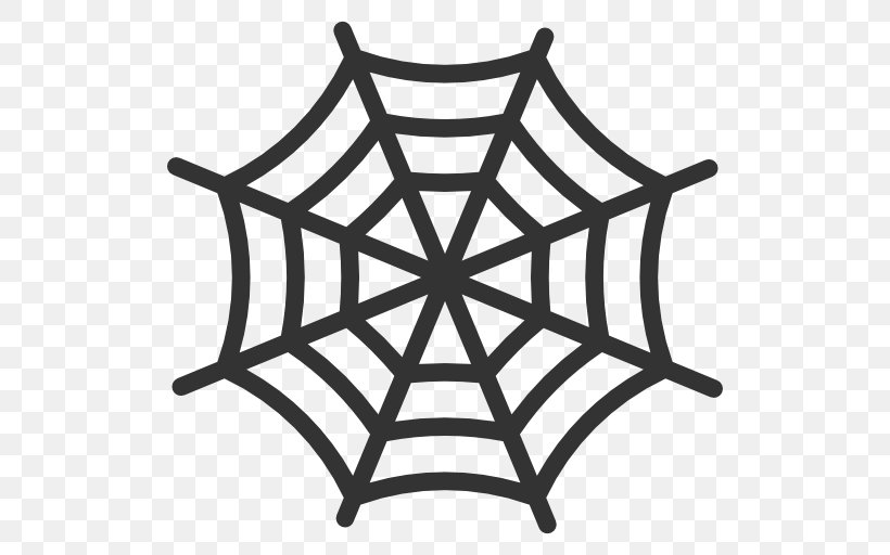 Spider Web, PNG, 512x512px, Spider, Area, Black And White, Leaf, Monochrome Download Free