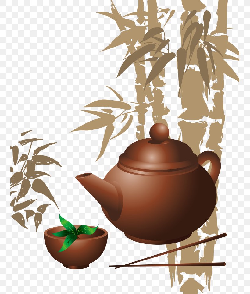 Teapot Teacup Illustration, PNG, 751x965px, Tea, Alternative Medicine, Bamboo, Cartoon, Chinese Tea Download Free