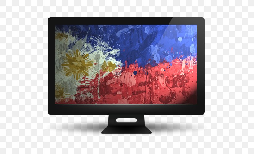 Flag Of The Philippines Art Painting, PNG, 550x500px, Philippines, Art, Computer Monitor, Display Device, Display Resolution Download Free