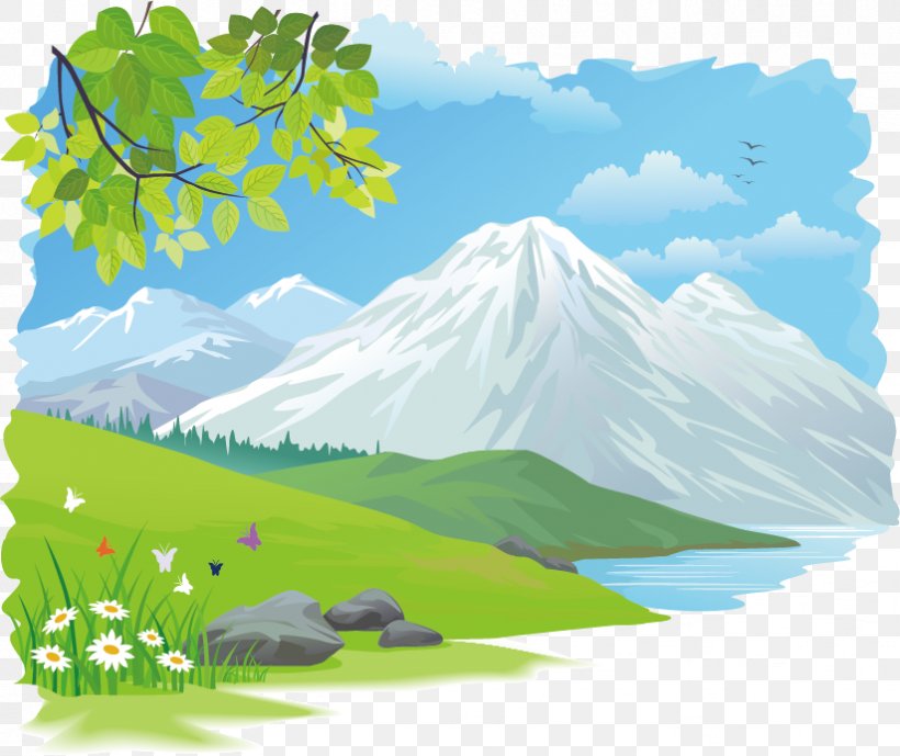 Drawing Clip Art, PNG, 824x693px, Landscape, Biome, Cloud, Daytime, Drawing Download Free