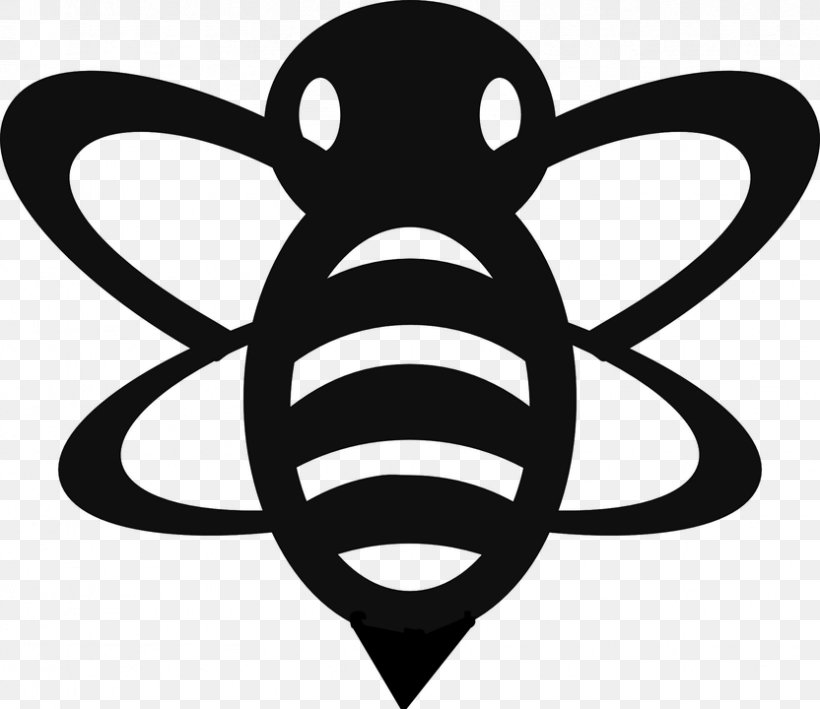 European Dark Bee Honey Bee Clip Art, PNG, 832x720px, Bee, Artwork, Black And White, Bumblebee, European Dark Bee Download Free