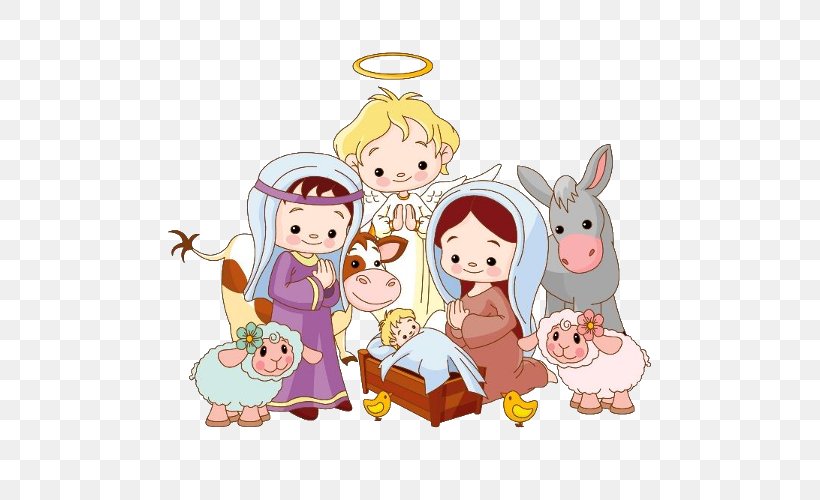 Rudolph Santa Claus Nativity Scene Drawing Christmas, PNG, 500x500px, Rudolph, All I Want For Christmas, Art, Cartoon, Child Download Free