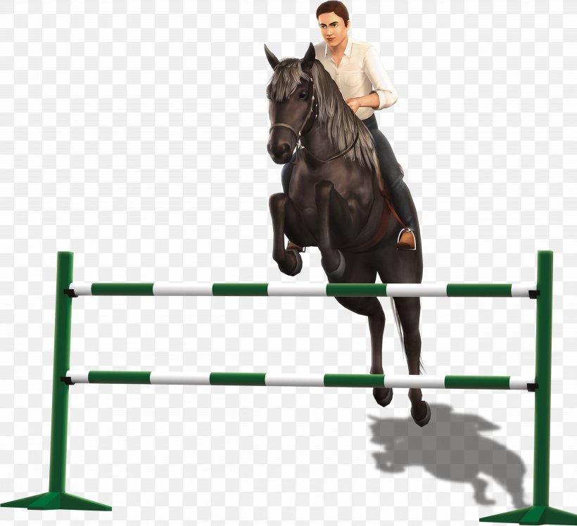 Show Jumping The Sims 3: Pets Horse Hunt Seat Stallion, PNG, 5030x4592px, Show Jumping, Animal Sports, Bit, Bridle, English Riding Download Free
