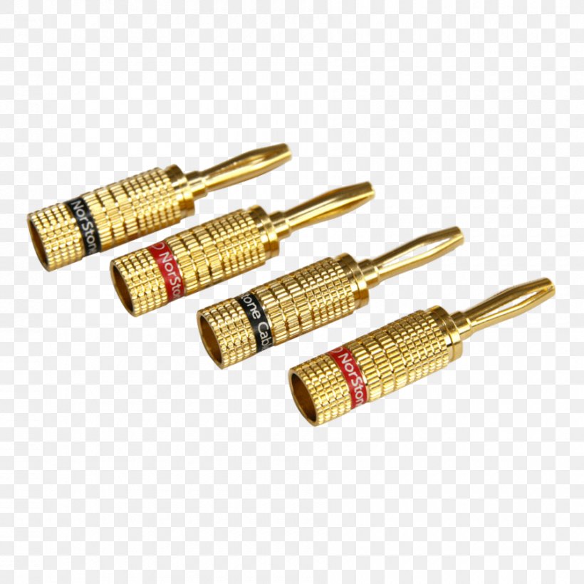 Banana Connector NORSTONE Bls500 Banana Plugs Pack Of 4 Silver Electronic-Component Connectors Loudspeaker, PNG, 900x900px, Banana Connector, Audio Power Amplifier, Banana, Brass, Cable Download Free