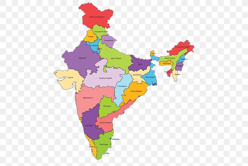 States And Territories Of India Blank Map Mapa Polityczna, PNG, 550x550px, States And Territories Of India, Blank Map, Border, Cartography, India Download Free