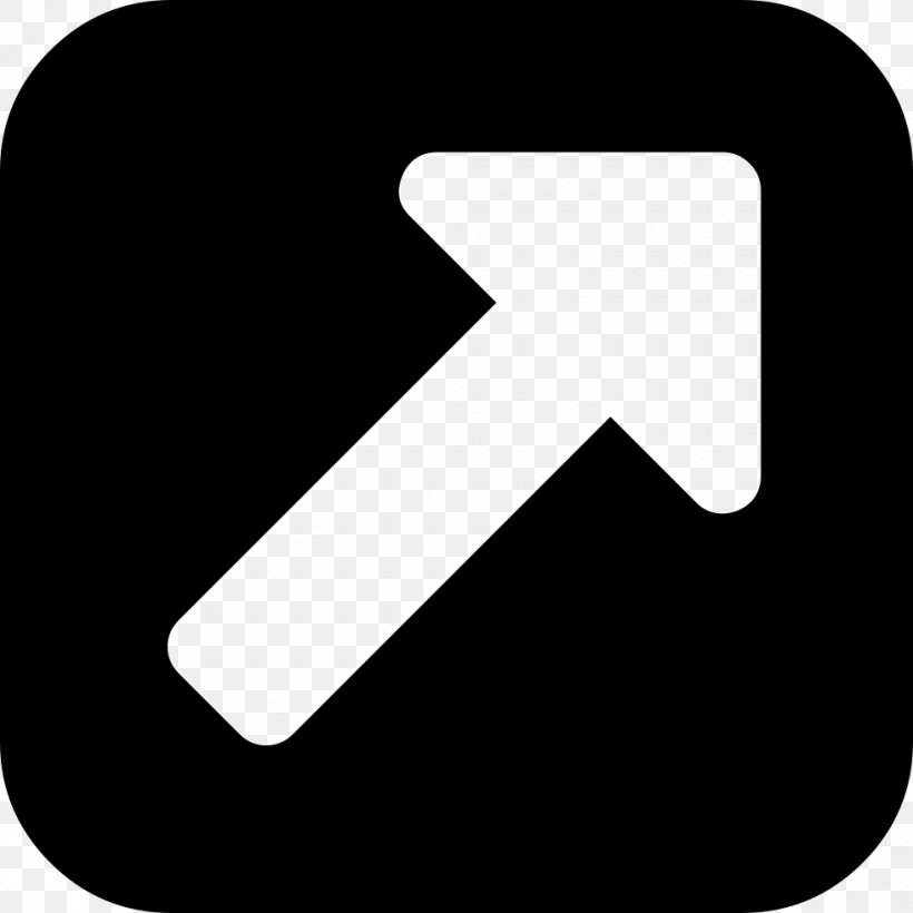 Arrow Square Diagonal, PNG, 980x980px, Diagonal, Black And White, Font Awesome, Logo, Symbol Download Free