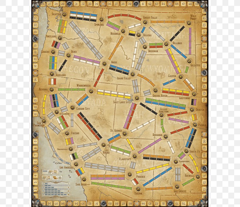 Days Of Wonder Ticket To Ride Series France American Frontier Board Game, PNG, 709x709px, Ticket To Ride, American Frontier, Area, Board Game, Boardgamegeek Download Free