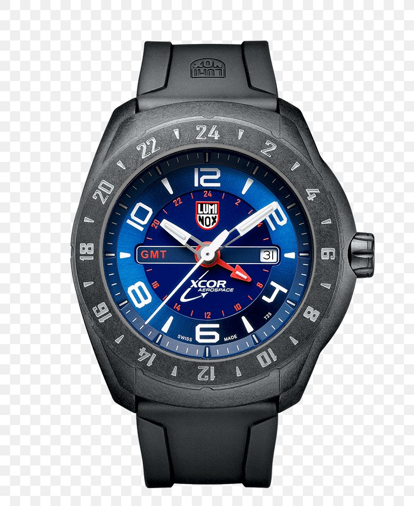 Luminox XCOR/SXC PC Carbon GMT Watch Luminox Carbon Seal 3813 46 Mm Greenwich Mean Time Zone, PNG, 750x1000px, Luminox, Brand, Complication, Electric Blue, Hardware Download Free