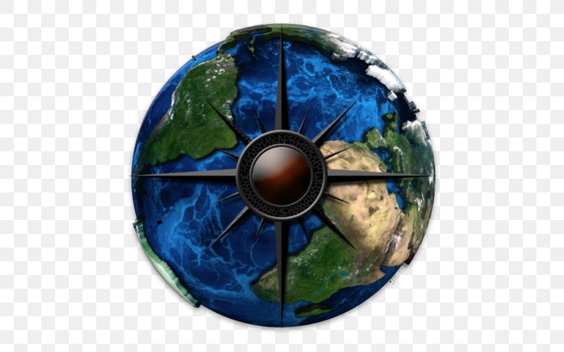 Globe Google Earth 3D Computer Graphics Android, PNG, 512x512px, 3d Computer Graphics, 3d Rendering, Globe, Android, App Store Download Free