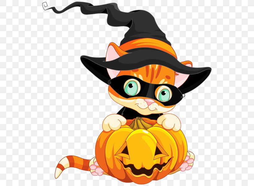 Cat Jack-o'-lantern Character Clip Art, PNG, 575x600px, Cat, Calabaza, Carnivoran, Cartoon, Cat Like Mammal Download Free