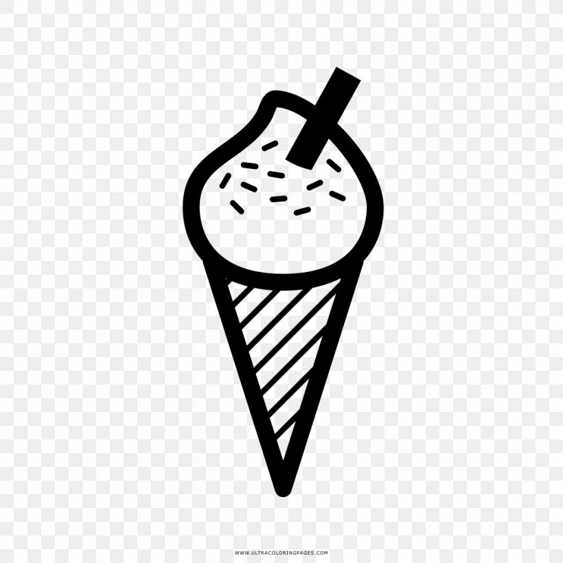 Ice Cream Cones Coloring Book Drawing Painting, PNG, 1000x1000px, Ice Cream Cones, Black, Black And White, Brand, Child Download Free