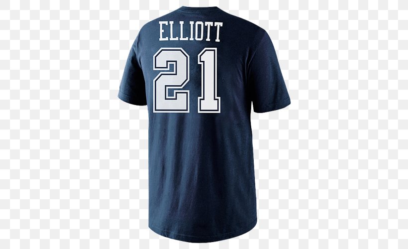 Sports Fan Jersey T-shirt Autographed Dallas Cowboys Ezekiel Elliott Fanatics Authentic, PNG, 500x500px, Sports Fan Jersey, Active Shirt, Blue, Brand, Clothing Download Free
