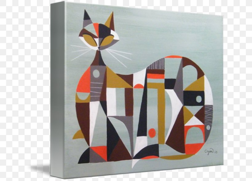Cat Imagekind Art Picture Frames Painting, PNG, 650x590px, Cat, Architecture, Art, Canvas, Cubism Download Free