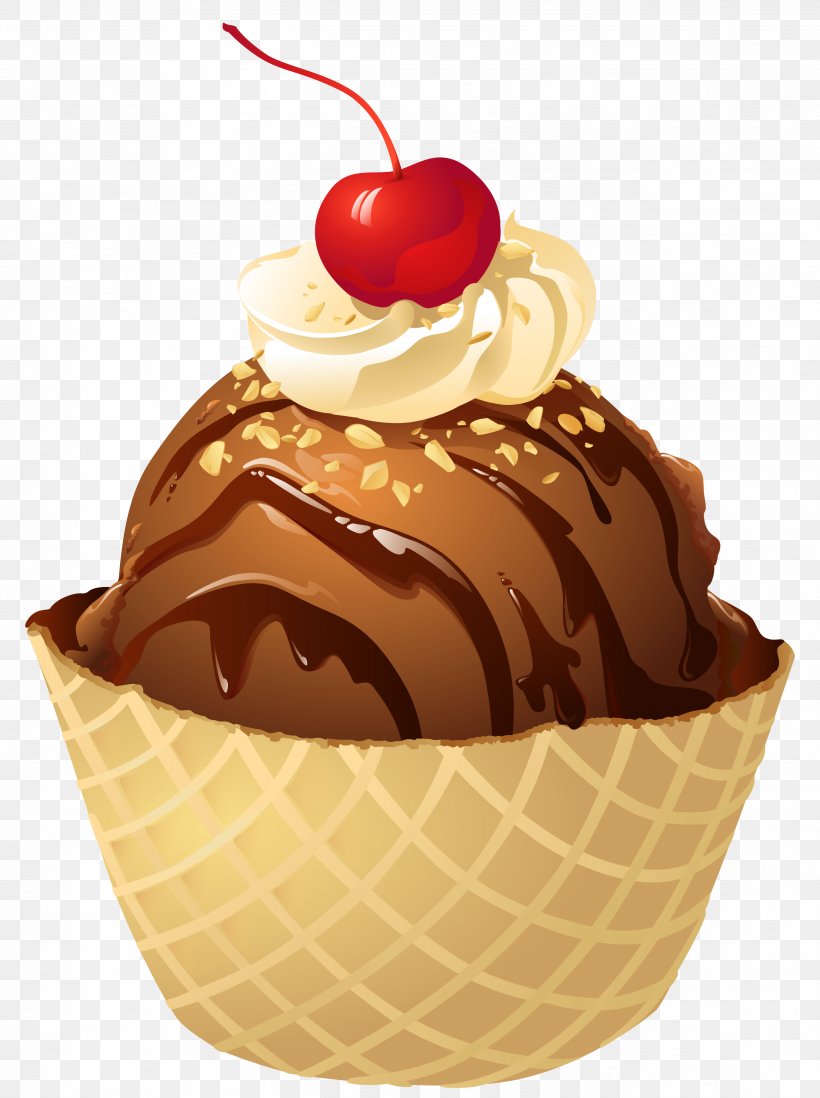 Chocolate Ice Cream Sundae Waffle Cupcake, PNG, 2597x3479px, Ice Cream, Bossche Bol, Bowl, Cake, Chocolate Download Free