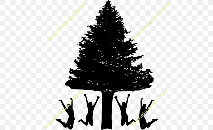 Christmas Tree Spruce Fir Christmas Ornament Christmas Day, PNG, 500x500px, Christmas Tree, Black, Black And White, Branch, Christmas Download Free