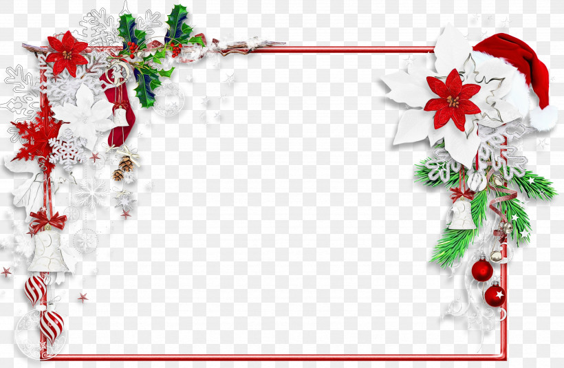 Picture Frame, PNG, 3501x2286px, Watercolor, Holly, Ornament, Paint, Picture Frame Download Free