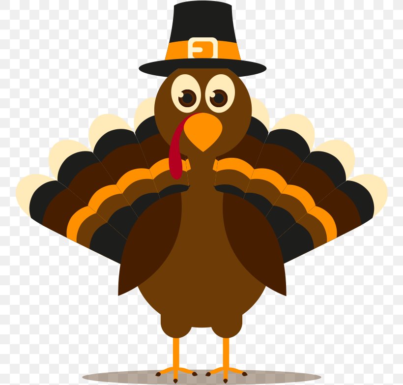 Turkey Thanksgiving Cartoon, PNG, 758x783px, Turkey Meat, Beak, Bird, Cartoon, Headgear Download Free