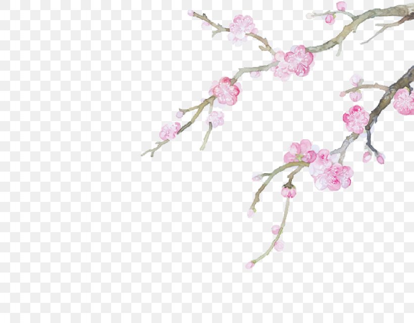 Watercolor Painting Illustration, PNG, 1024x800px, Watercolor Painting, Branch, Cherry Blossom, Flower, Hand Fan Download Free