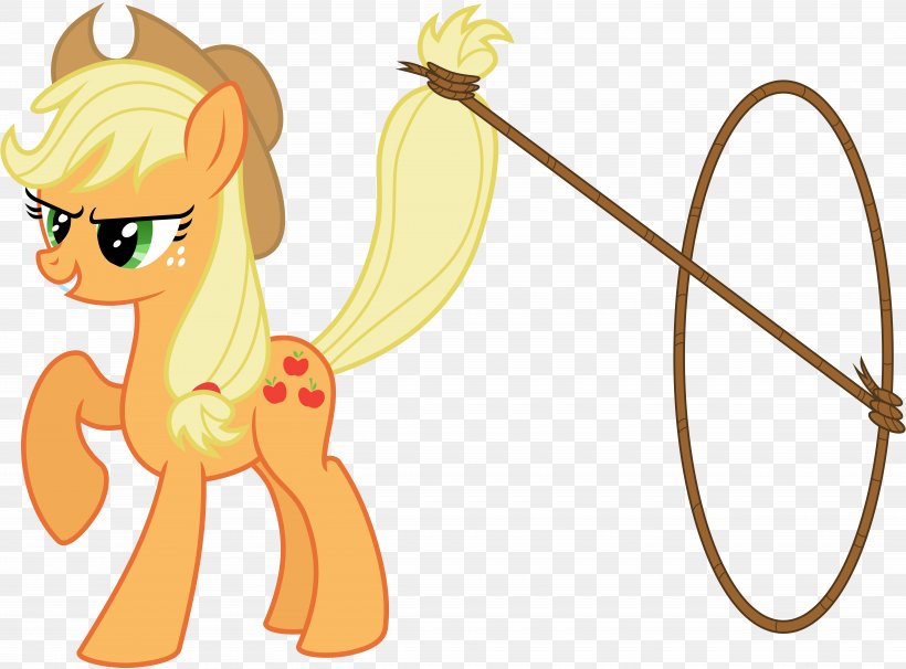 Applejack Pony Clip Art Lasso Ropes And Knots, PNG, 10000x7392px, Watercolor, Cartoon, Flower, Frame, Heart Download Free