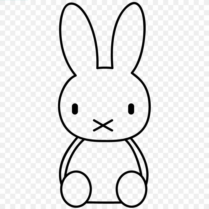 Domestic Rabbit Easter Bunny Hare Whiskers, PNG, 1024x1024px, Domestic Rabbit, Area, Black, Black And White, Easter Download Free