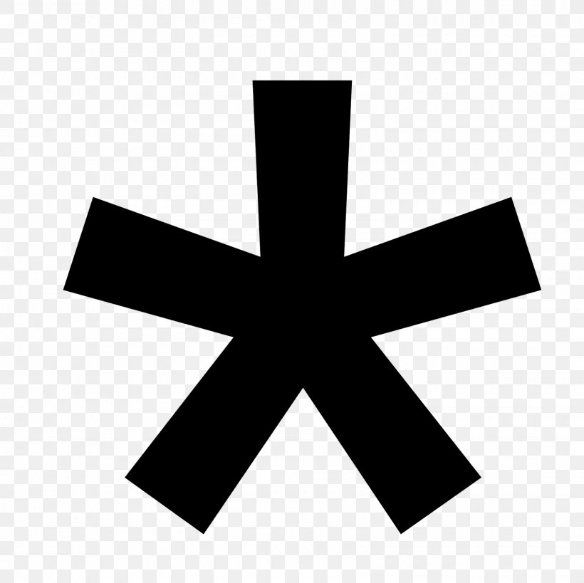 Asterisk Clip Art, PNG, 1600x1600px, Asterisk, Black And White, Character, Cross, Document Download Free