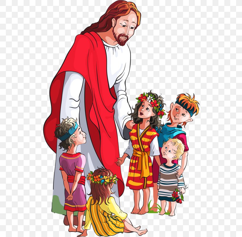 Clip Art Teaching Of Jesus About Little Children Vector Graphics