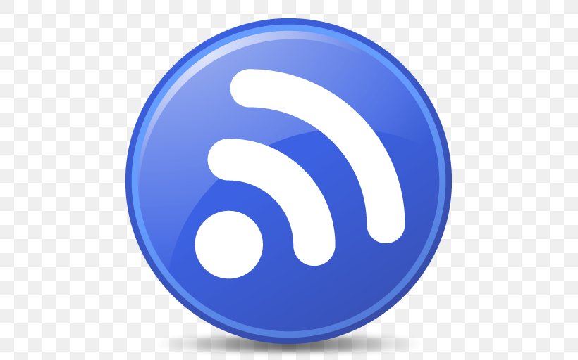 Web Feed Icon Design, PNG, 512x512px, Web Feed, Blog, Blue, Computer Software, Electric Blue Download Free