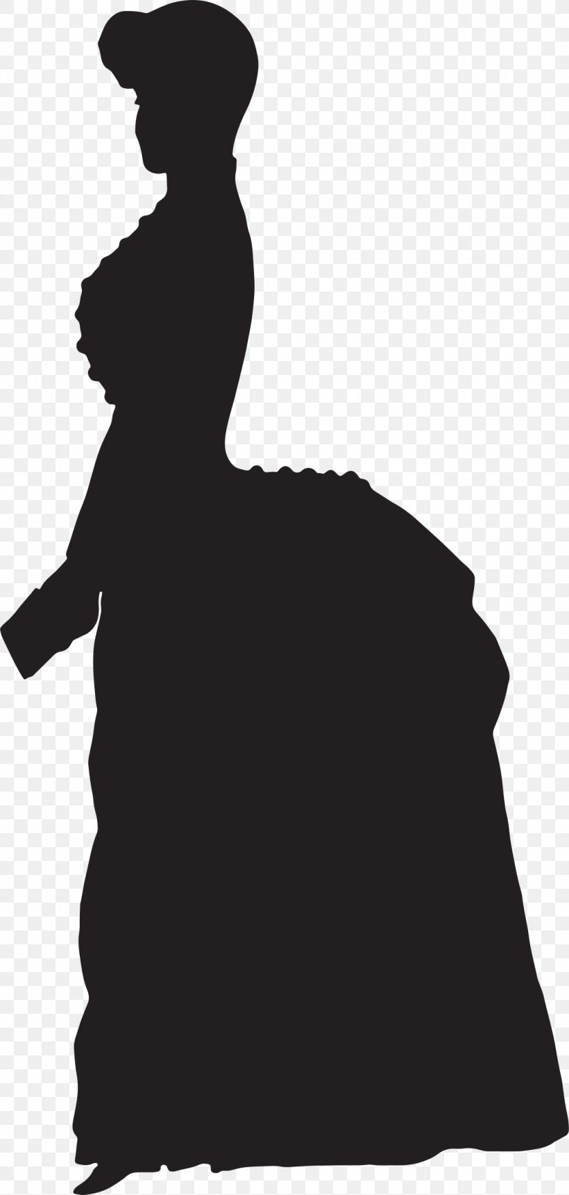 Silhouette Woman Victorian Era, PNG, 1084x2276px, Silhouette, Black, Black And White, Female, Headgear Download Free