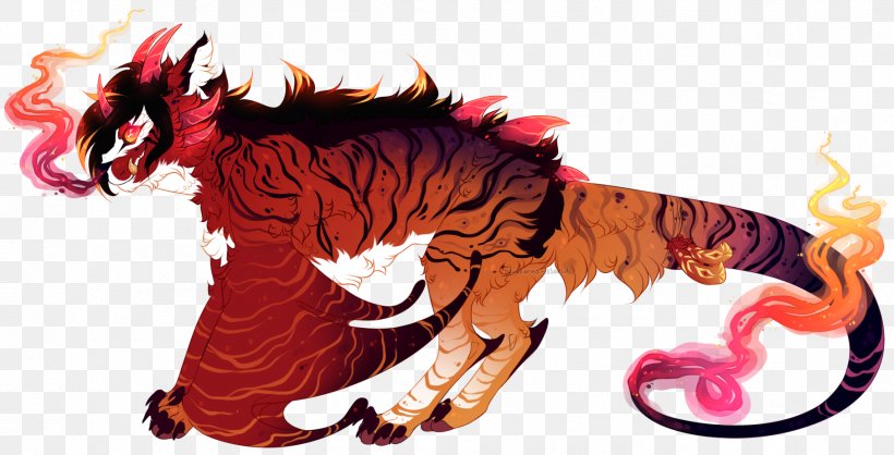 Cat Horse Demon Cartoon, PNG, 1813x926px, Cat, Art, Big Cat, Big Cats, Carnivoran Download Free