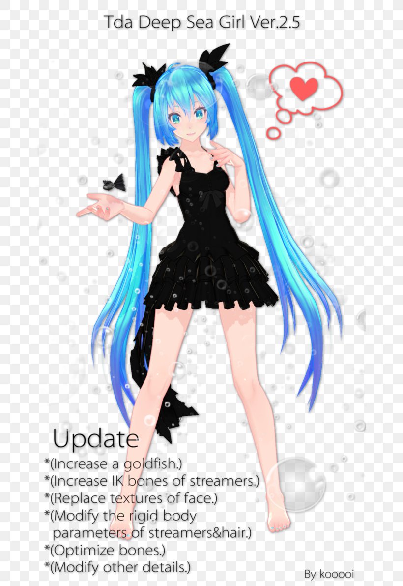 Hatsune Miku MikuMikuDance Sea Vocaloid Underwater, PNG, 670x1191px, Watercolor, Cartoon, Flower, Frame, Heart Download Free