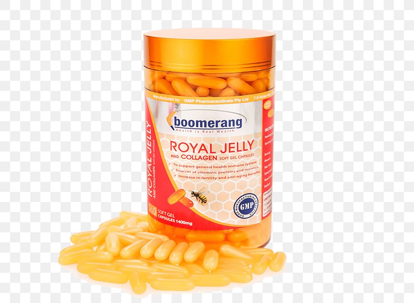 Royal Jelly Vegetarian Cuisine Bee Gelatin Dessert Dietary Supplement, PNG, 600x600px, Royal Jelly, Bee, Beeswax, Collagen, Convenience Food Download Free