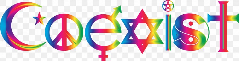 Judaism, PNG, 2268x580px, Coexist, Autocad Dxf, Cdr, Logo, Pink Download Free