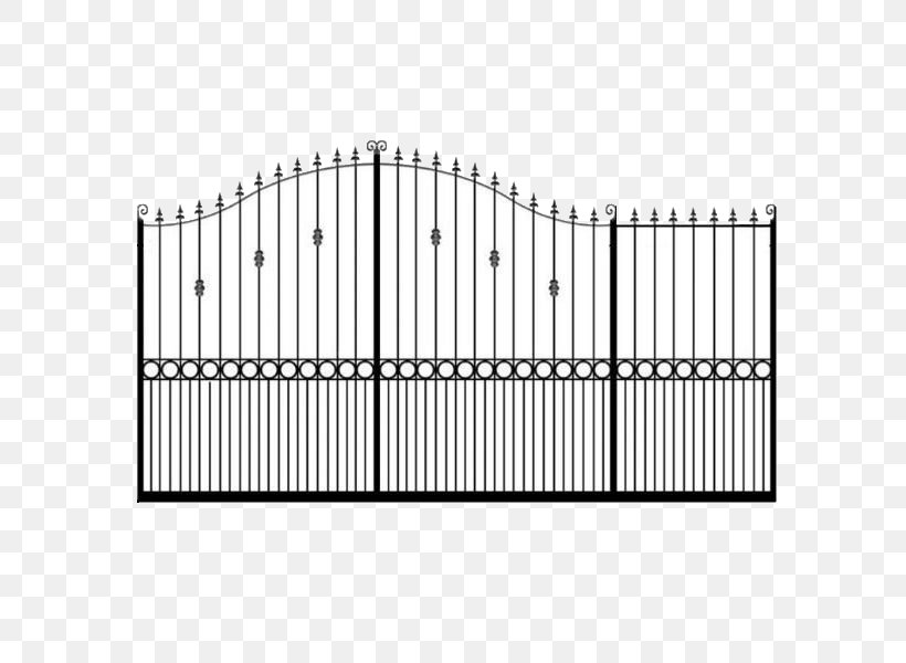 Fence Gate Wrought Iron Door Material, PNG, 595x600px, Fence, Area, Black And White, Chainlink Fencing, Door Download Free