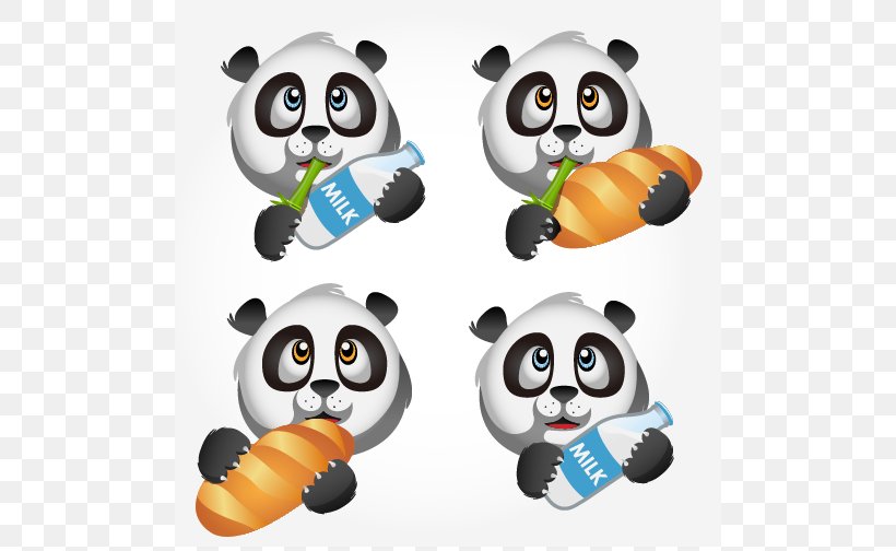 Giant Panda Bamboo Bread Illustration, PNG, 500x504px, Giant Panda, Bamboo, Bread, Can Stock Photo, Drawing Download Free