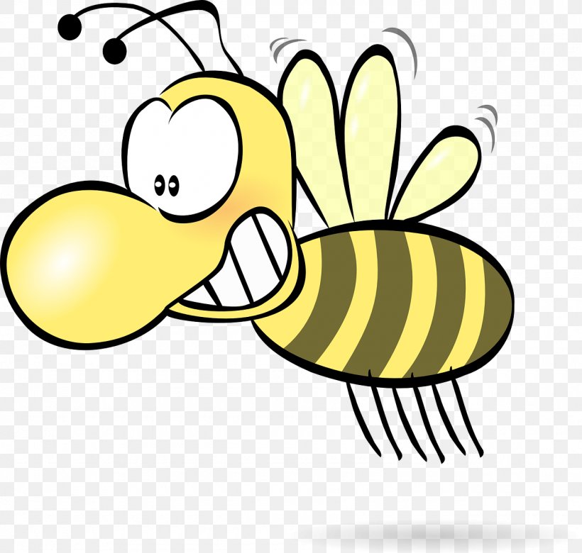 Honey Bee Cartoon Clip Art, PNG, 1280x1218px, Bee, Artwork, Beak, Beehive, Black And White Download Free