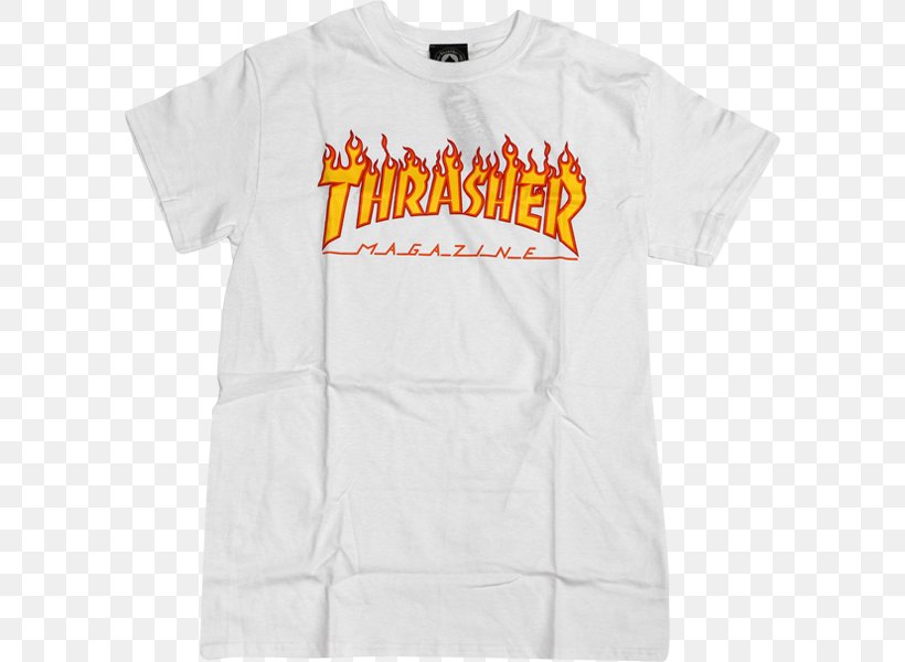 T-shirt Thrasher Presents Skate And Destroy Hoodie Clothing, PNG, 594x600px, Tshirt, Active Shirt, Brand, Clothing, Hood Download Free
