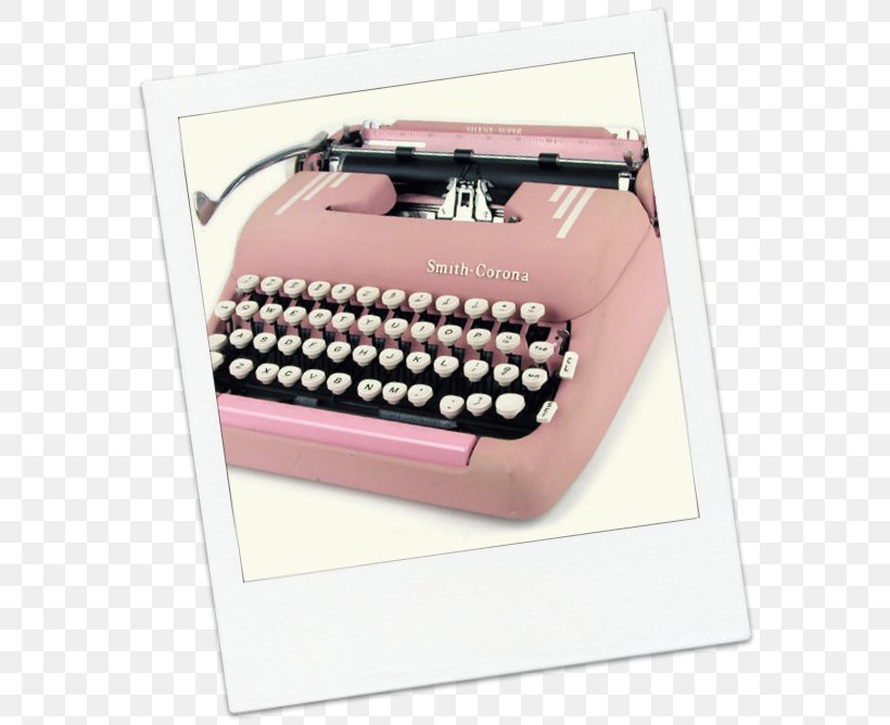 Typewriter Smith Corona Royal Futura Royal Quiet Deluxe Pink, PNG, 582x668px, Typewriter, Baby Blue, Blue, Brother Industries, Burgundy Download Free