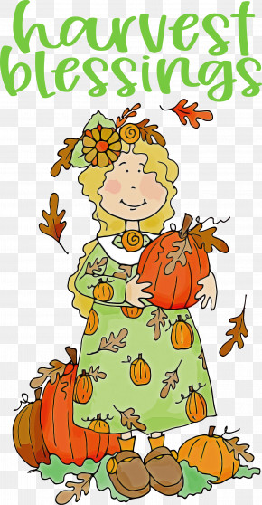 Harvest Blessings Thanksgiving Autumn PNG