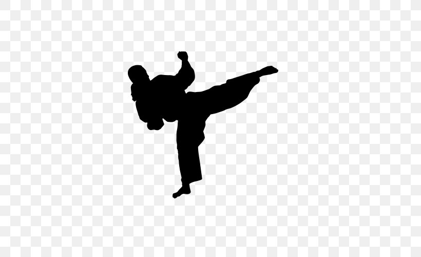 Wall Decal Sticker Taekwondo, PNG, 500x500px, Wall Decal, Adhesive, Arm, Black And White, Bumper Sticker Download Free
