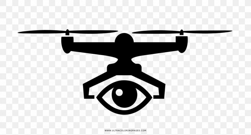 Aircraft Unmanned Aerial Vehicle Quadcopter, PNG, 1000x540px, Aircraft, Airplane, Black And White, Brand, Helicopter Download Free