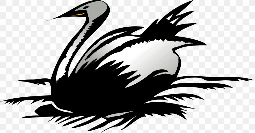 Cygnini Clip Art, PNG, 2400x1257px, Cygnini, Beak, Bird, Black And White, Chicken Download Free