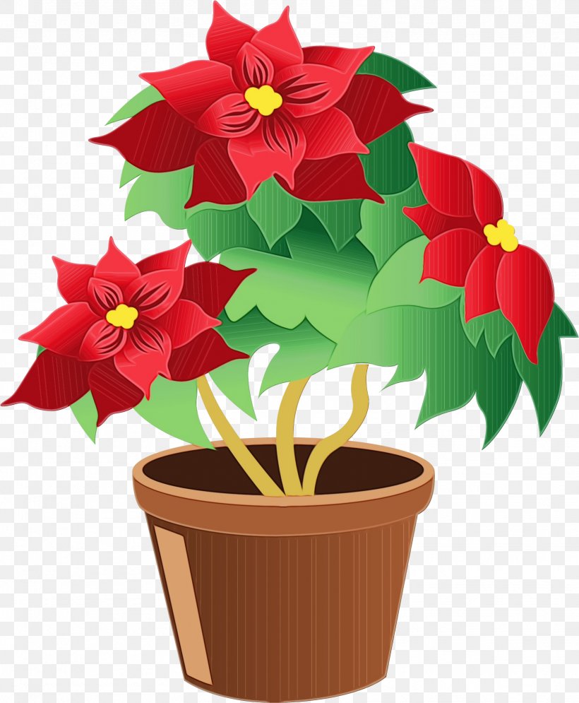 Flower Flowerpot Poinsettia Plant Clip Art, PNG, 1618x1964px, Watercolor, Anthurium, Flower, Flowering Plant, Flowerpot Download Free