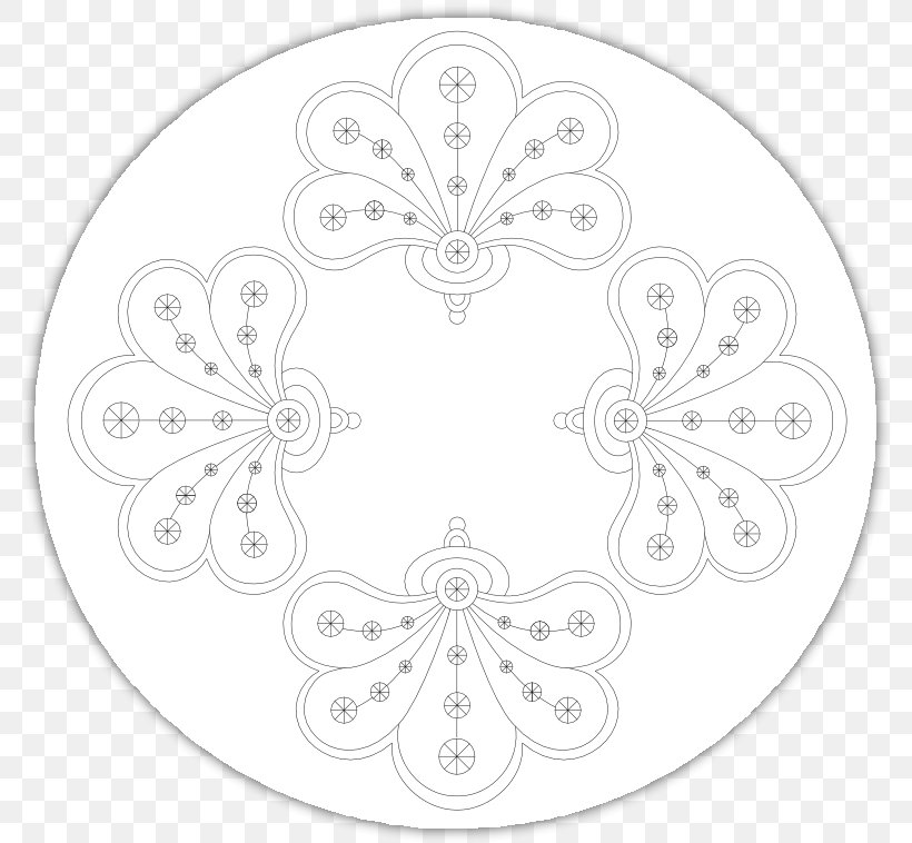 Flower Symmetry Floral Design Embroidery Pattern, PNG, 792x758px, Flower, Area, Black And White, Drawing, Embroidery Download Free