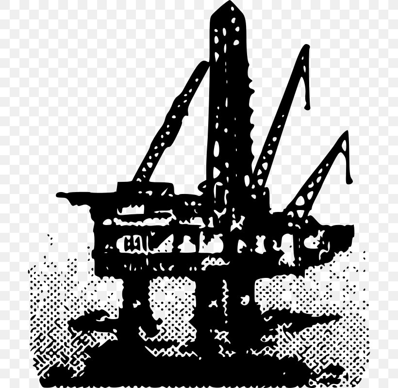 Oil Platform Petroleum Drilling Rig Oil Well Clip Art, PNG, 706x800px, Oil Platform, Black And White, Brand, Derrick, Drill Download Free