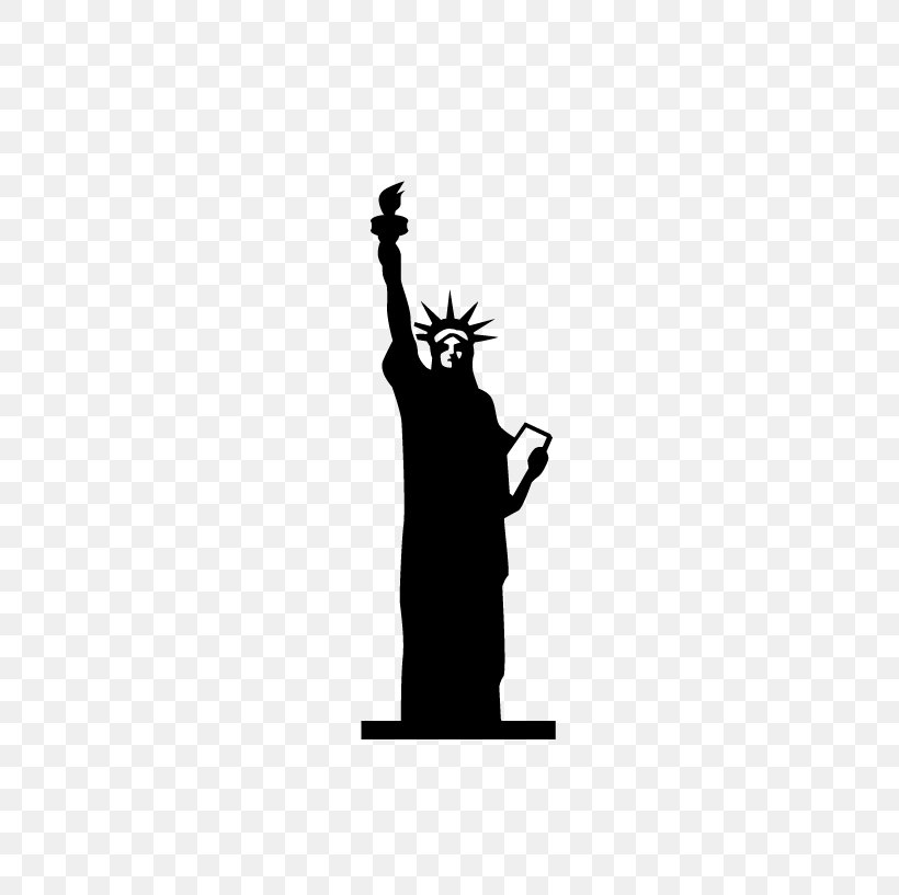 Statue Of Liberty Eiffel Tower Icon, PNG, 574x817px, Statue Of Liberty, Black, Black And White, Eiffel Tower, Landmark Download Free